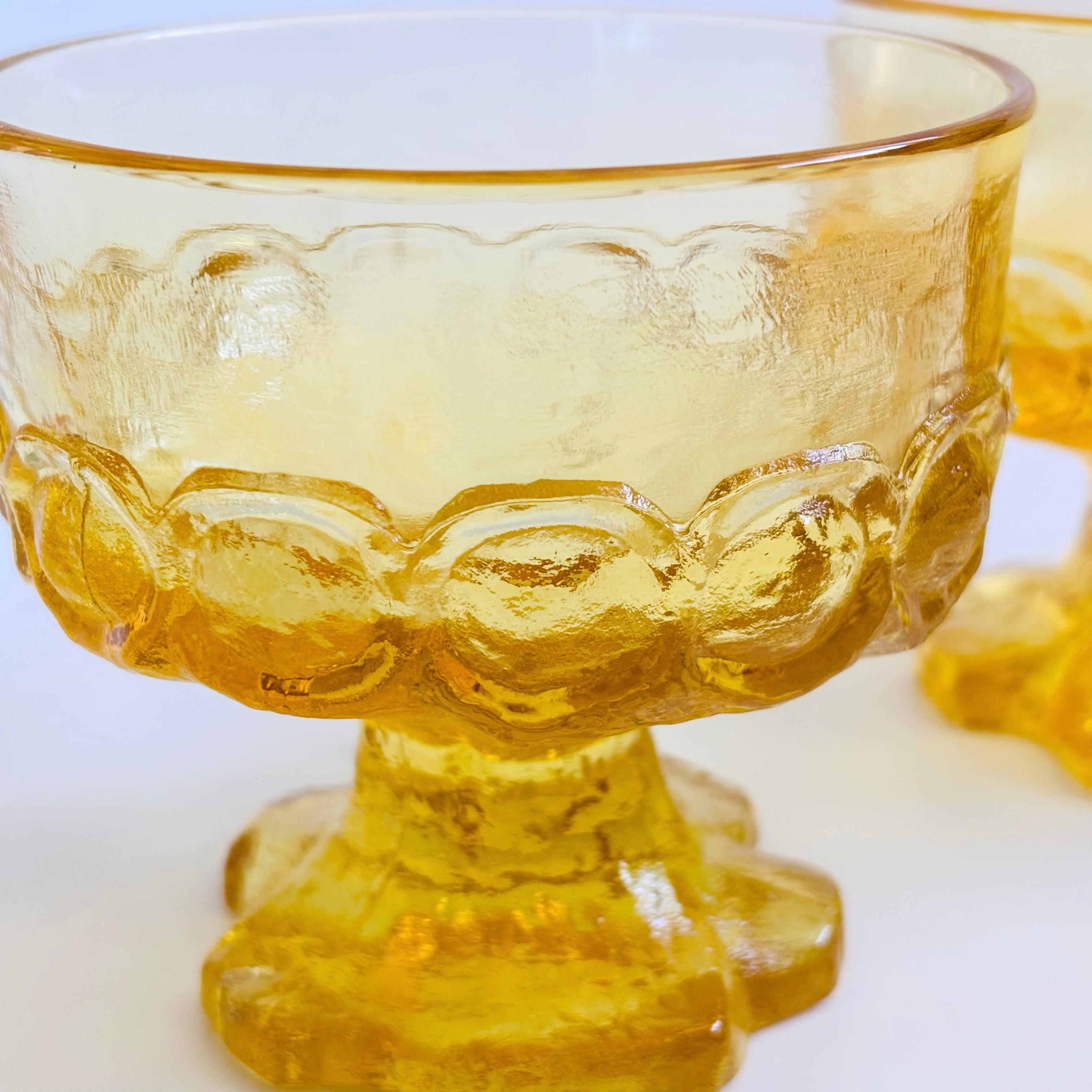 Tiffin Franciscan Cupés Amarillo Madeira - Set de 4 Vidrio en venta