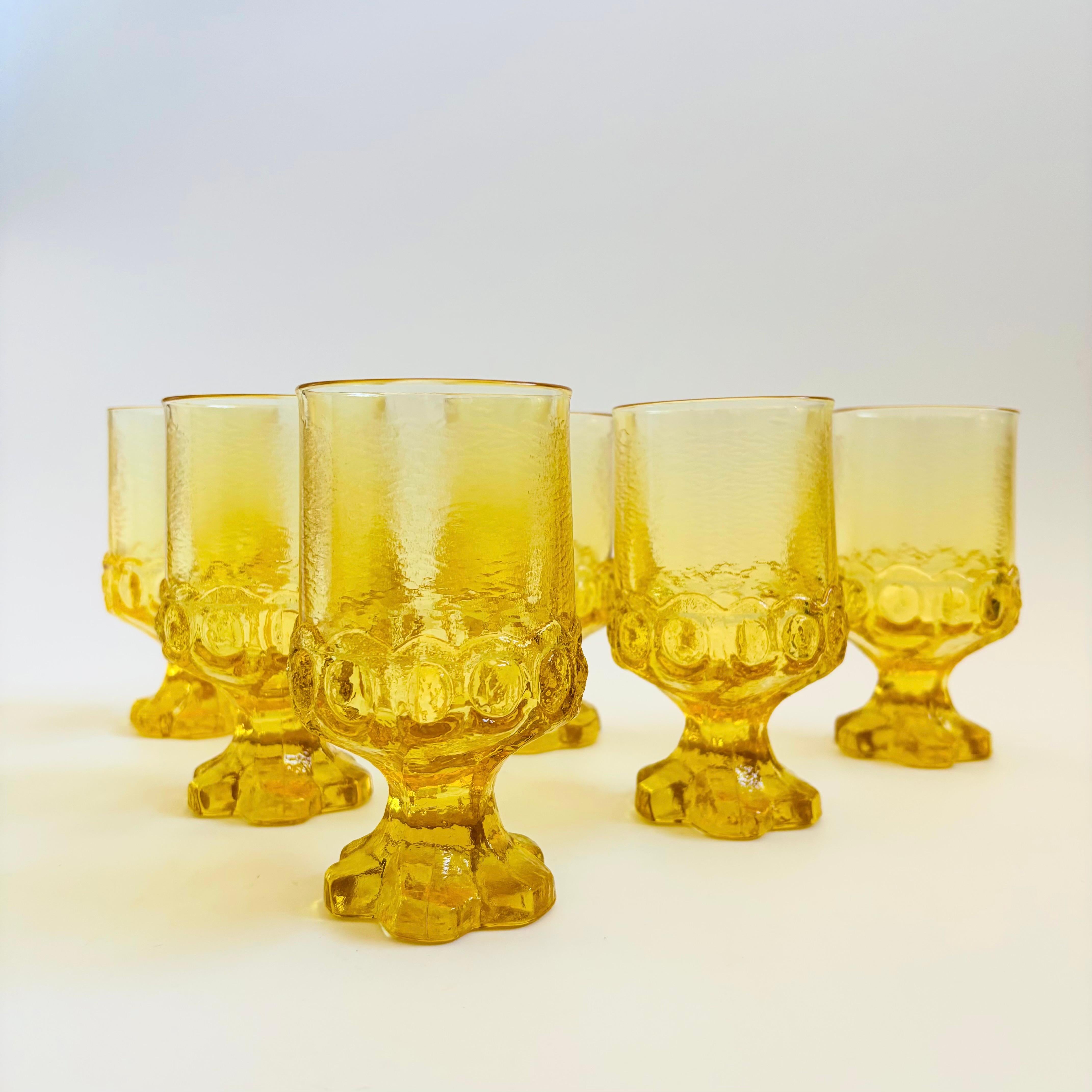Copas Tiffin Franciscanas Madeira Amarillo - Lote de 6 en venta 1