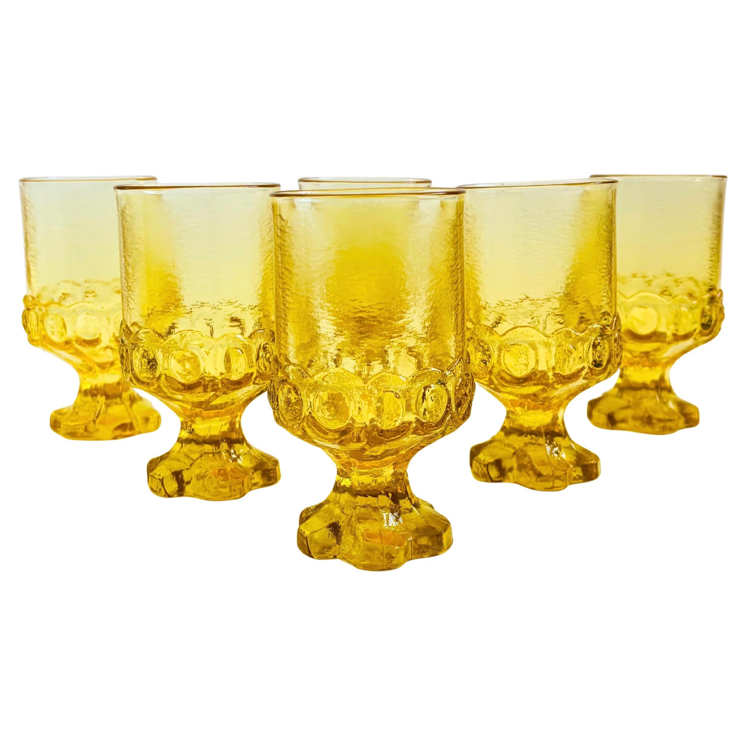 Copas Tiffin Franciscanas Madeira Amarillo - Lote de 6