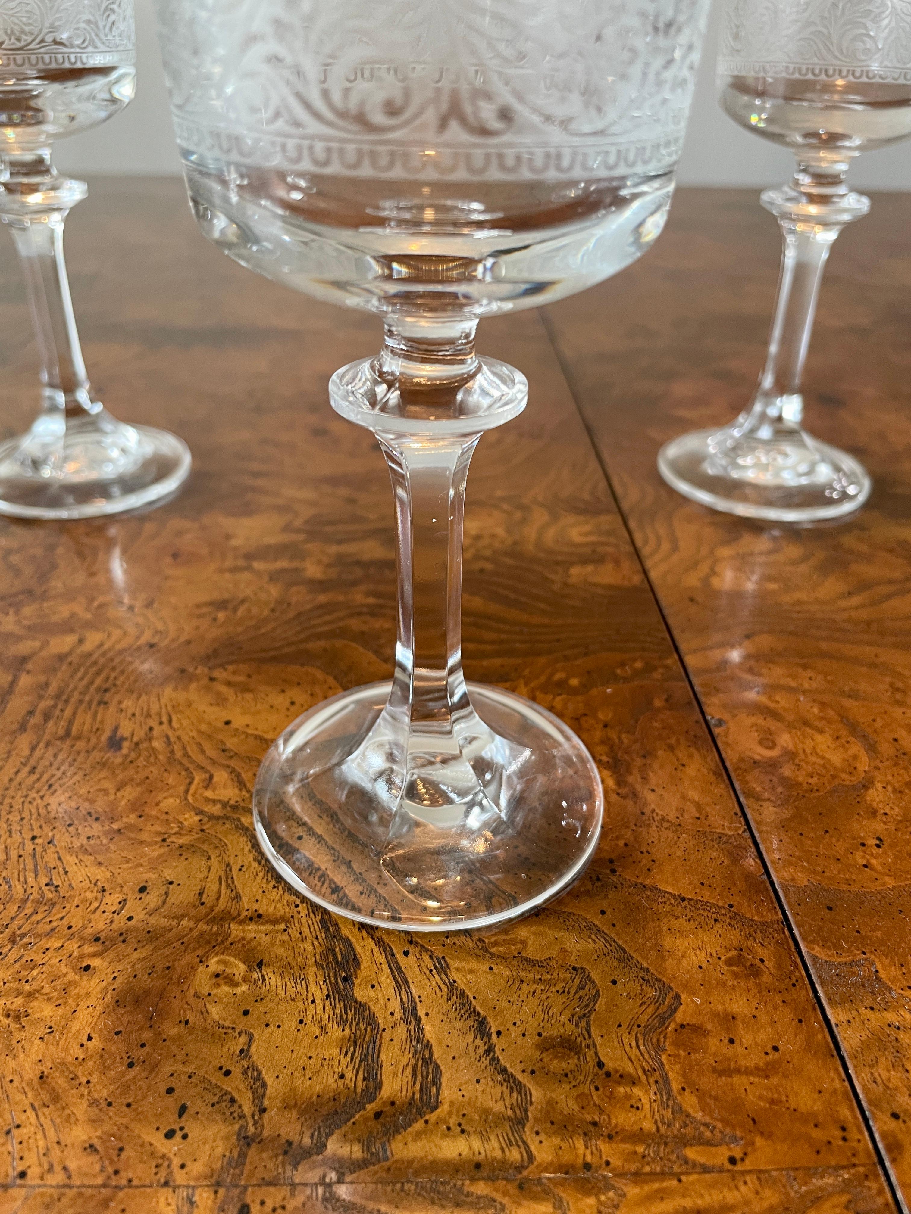 Tiffin Franciscan Platinum Renaissance Wine Glasses 4