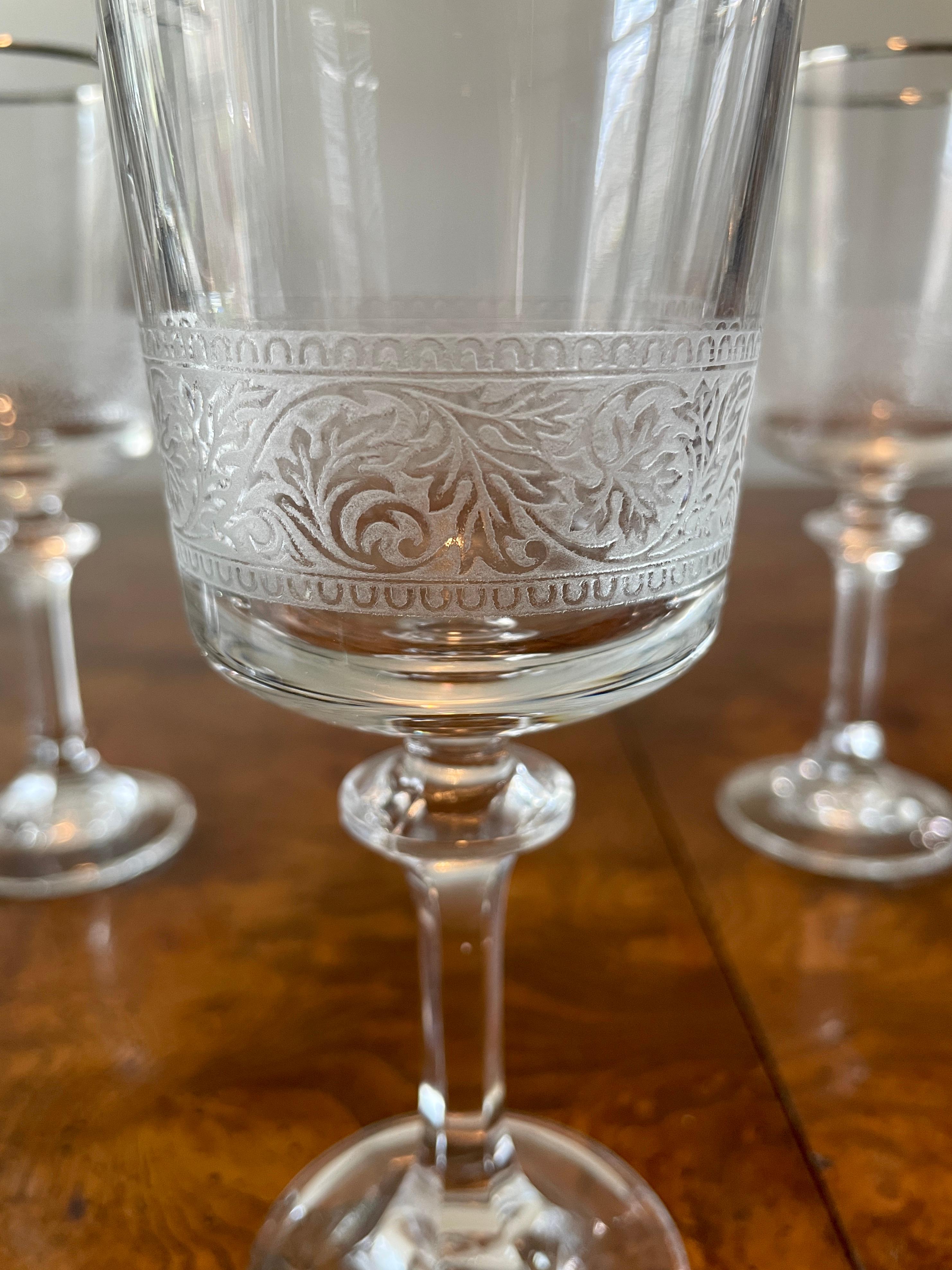 Tiffin Franciscan Platinum Renaissance Wine Glasses 5