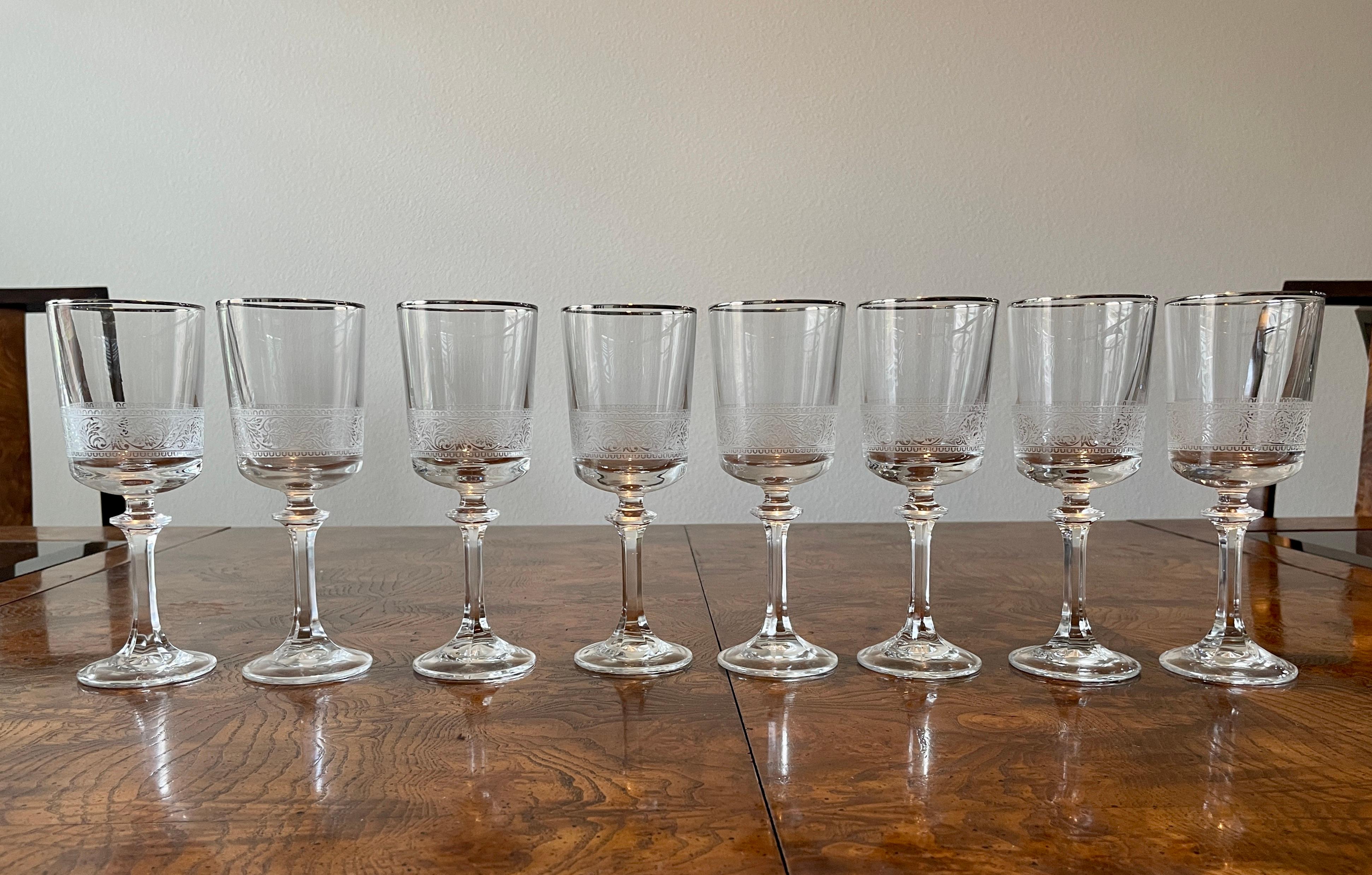 Tiffin Franciscan Platinum Renaissance Wine Glasses 2