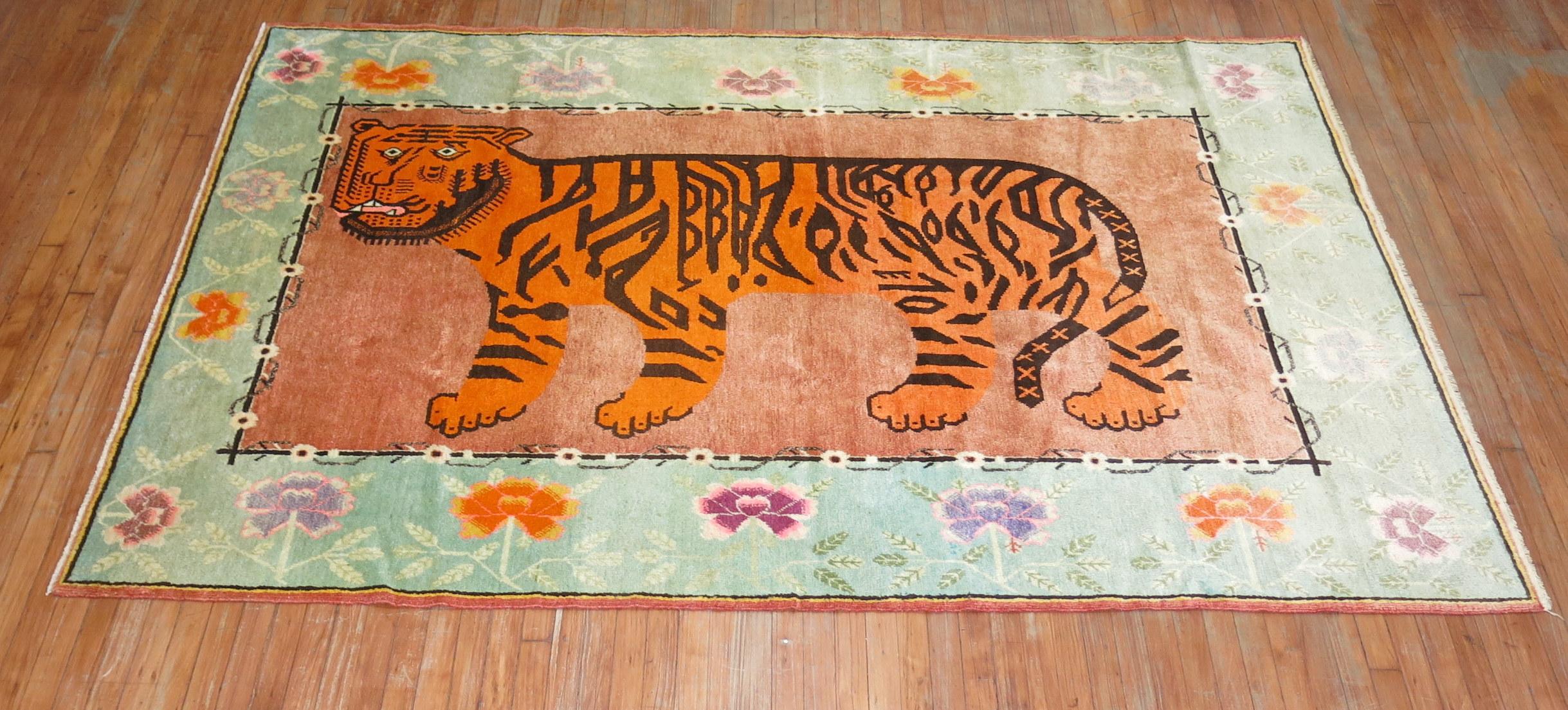 Tiger Antique Khotan Rug 1