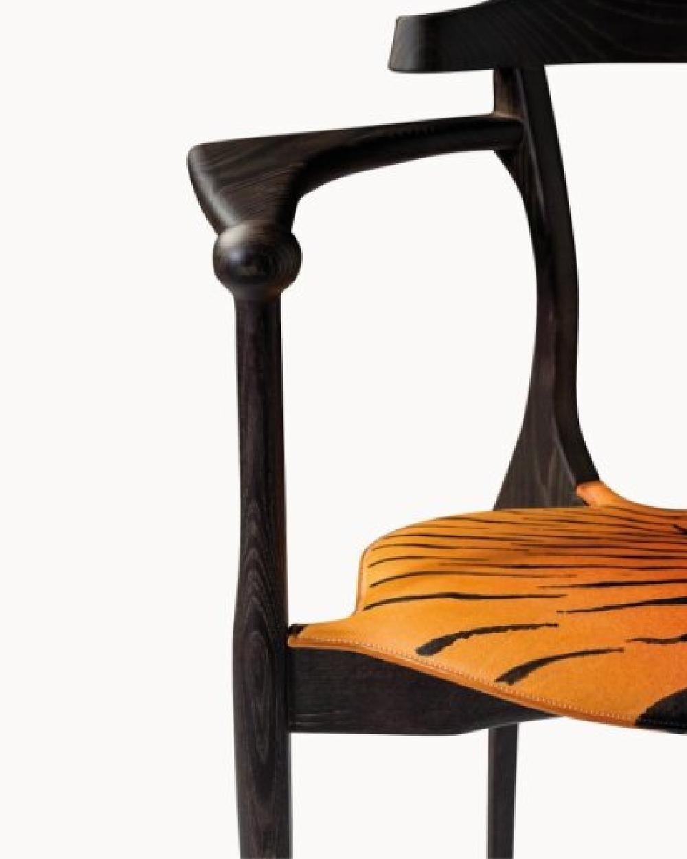Spanish Tiger Art Gaulino Limited Edition Chair by Oscar Tusquets for BD Barcelona For Sale