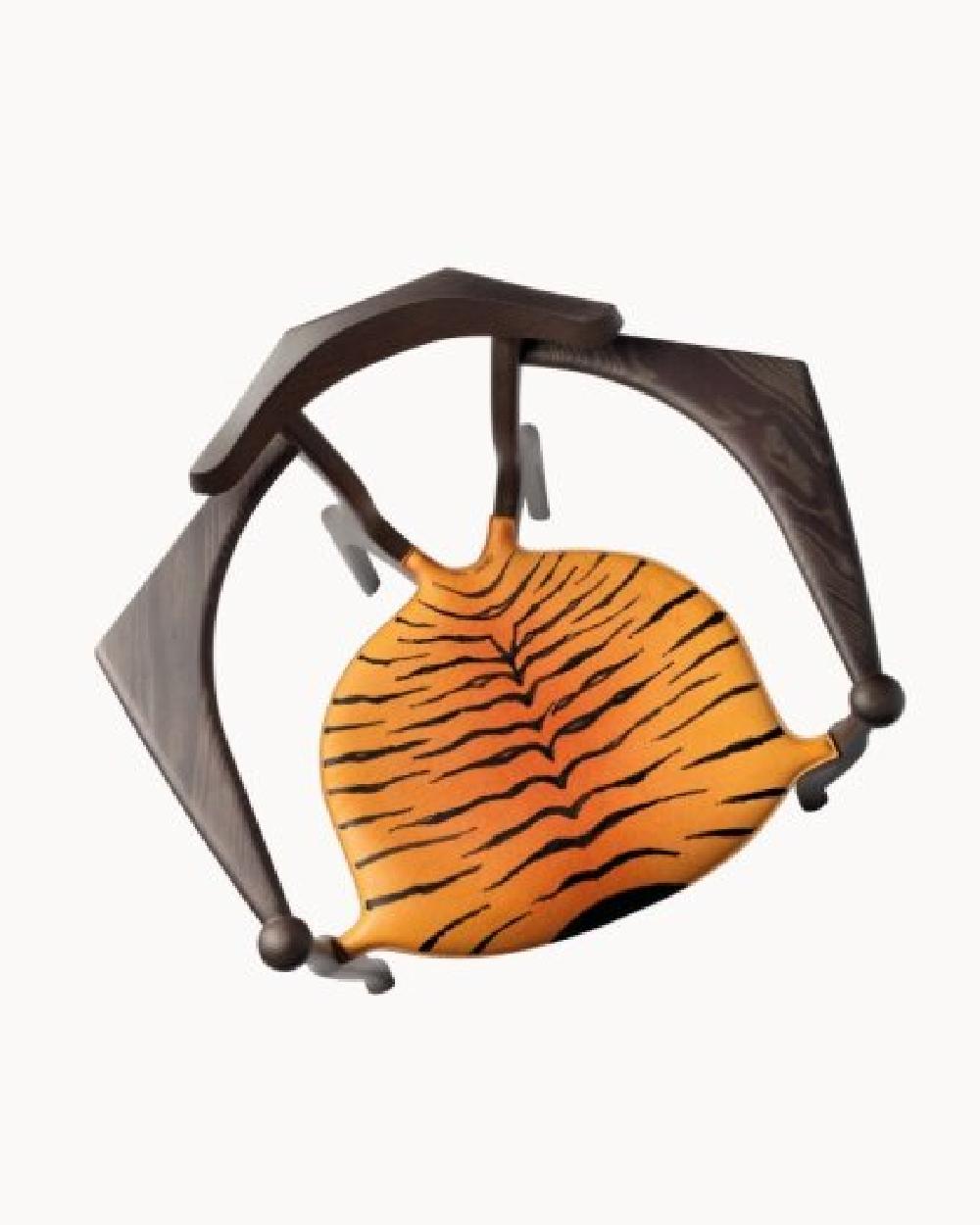 Lacquered Tiger Art Gaulino Limited Edition Chair by Oscar Tusquets for BD Barcelona For Sale
