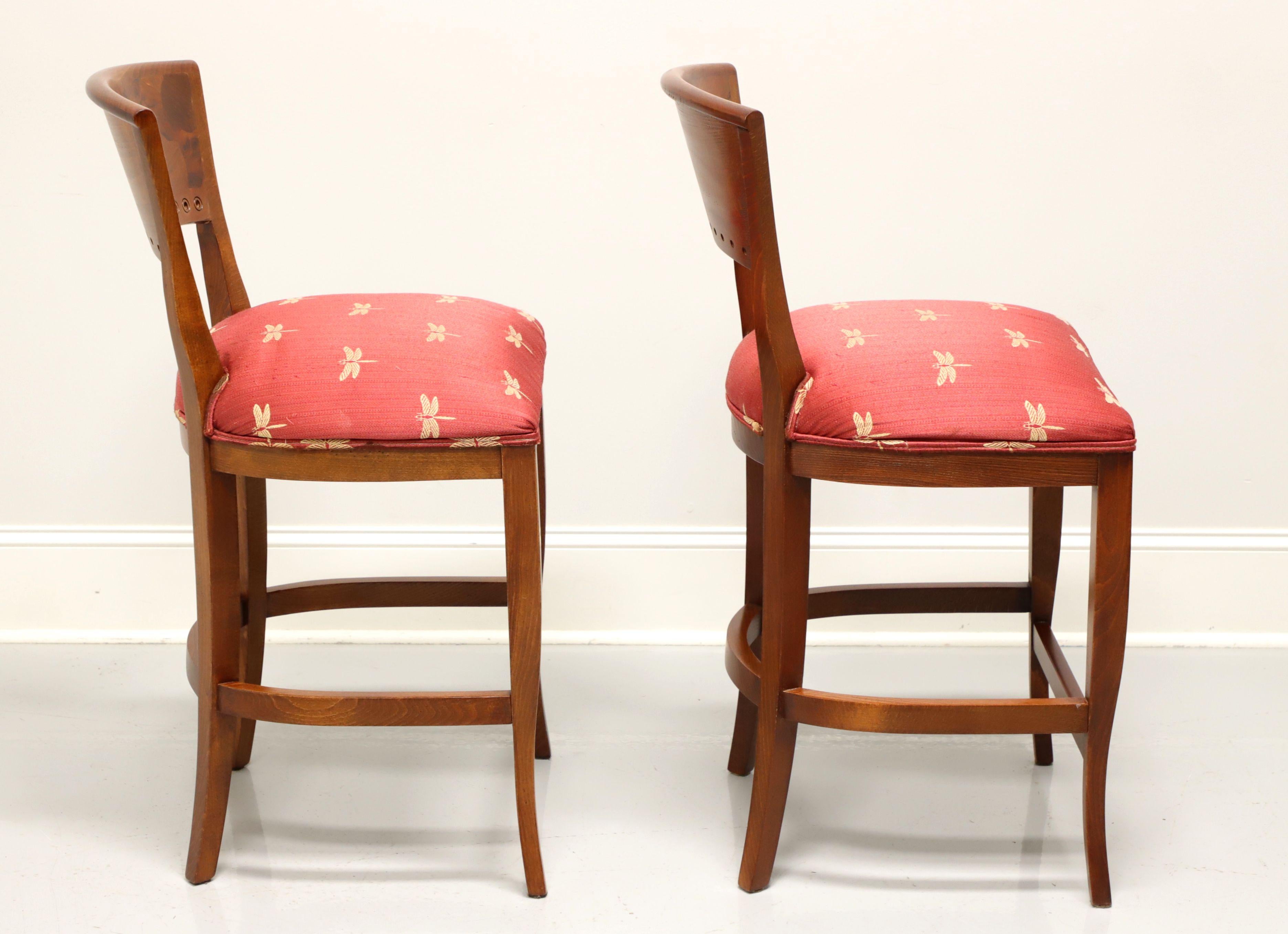 American Tiger & Burl Oak Counter Height Stools by EMERSON ET CIE - Pair A