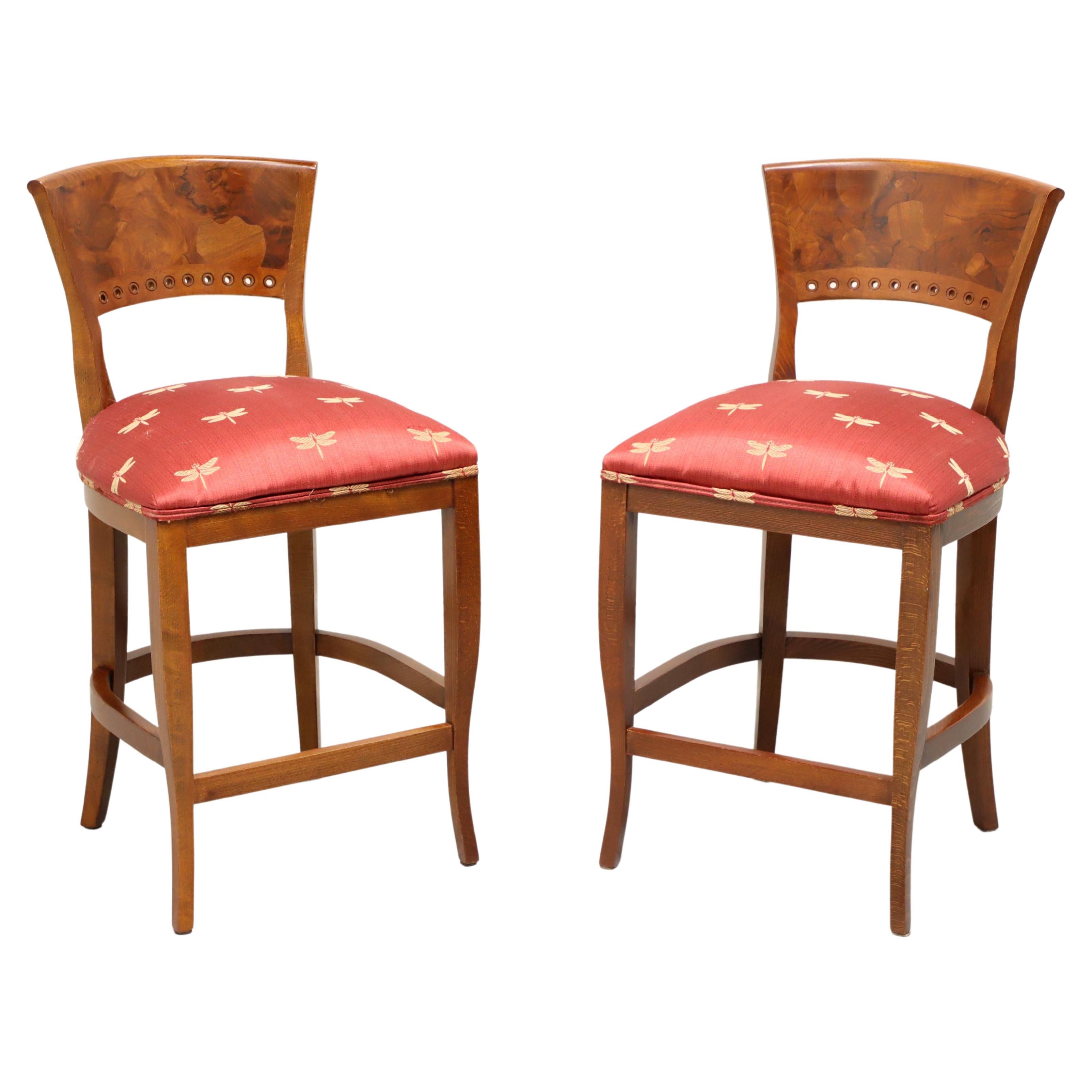 Tiger & Burl Oak Counter Height Stools by EMERSON ET CIE - Pair A