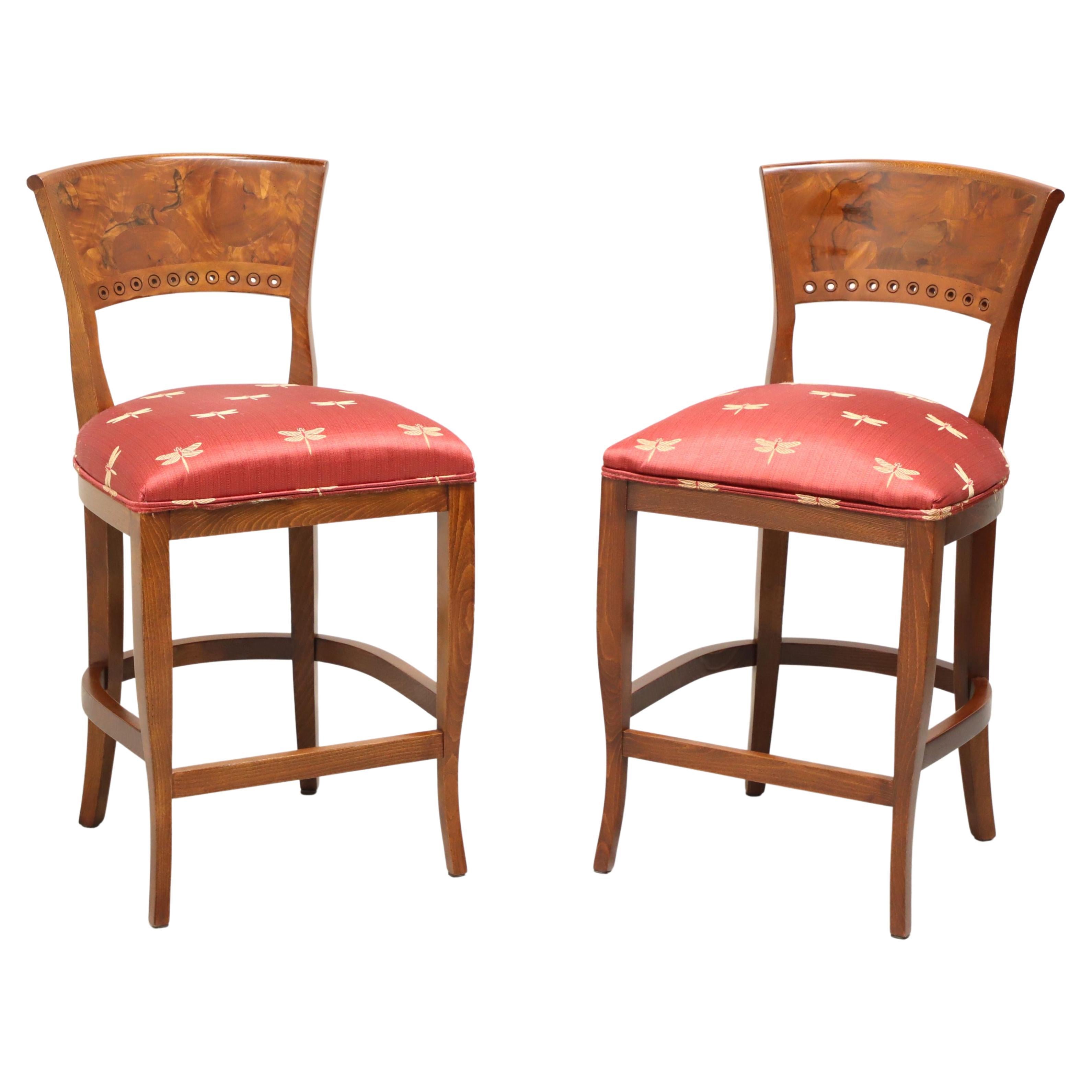 Tiger & Burl Oak Counter Height Stools by EMERSON ET CIE - Pair B