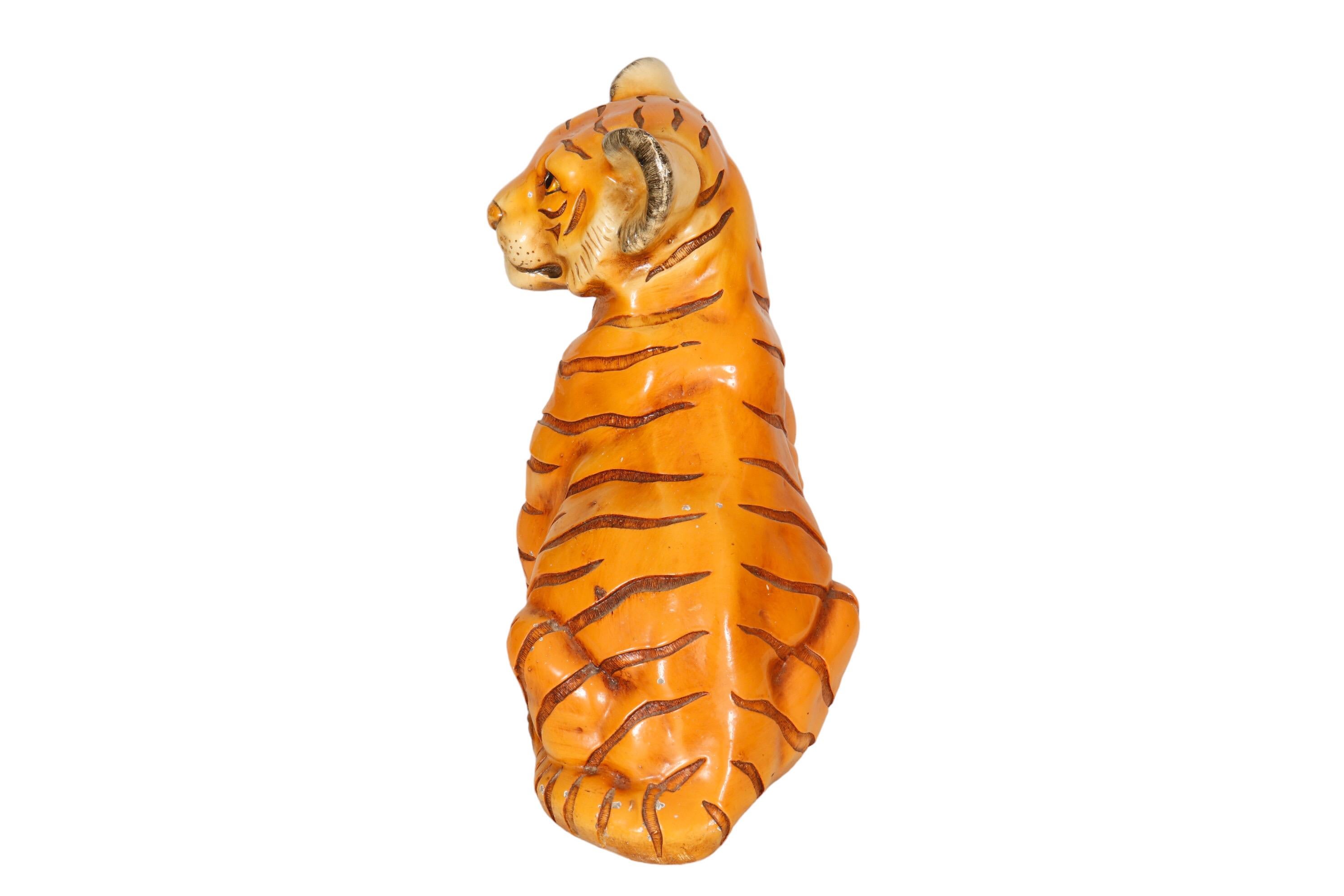 Tiger Cub Sculpture In Good Condition For Sale In Bradenton, FL
