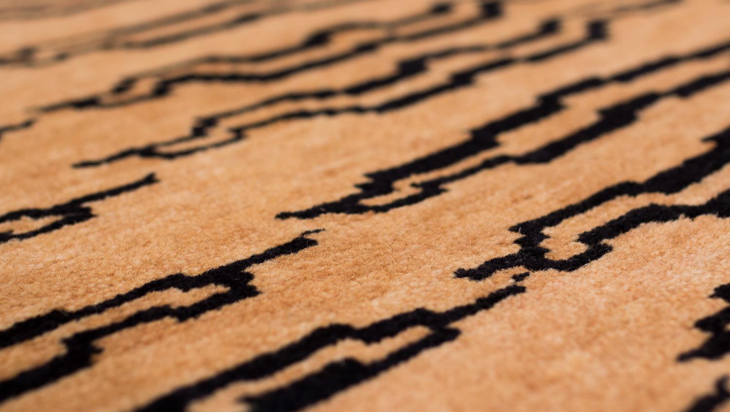 Tapis de course d'accessoires en laine imprimé animal tigré fait à la main par Joseph Carini en vente 4