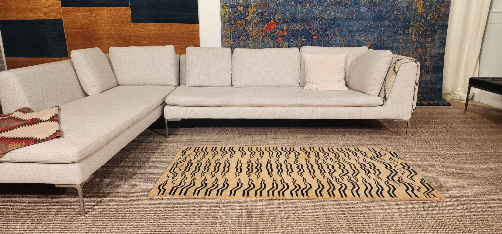 Tapis de course d'accessoires en laine imprimé animal tigré fait à la main par Joseph Carini en vente 6