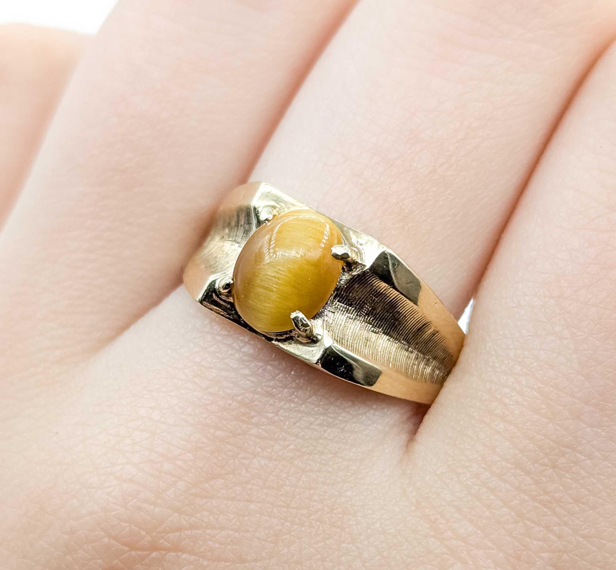 Anillo Ojo de Tigre Oro Amarillo 10K en Excelente estado para la venta en Bloomington, MN