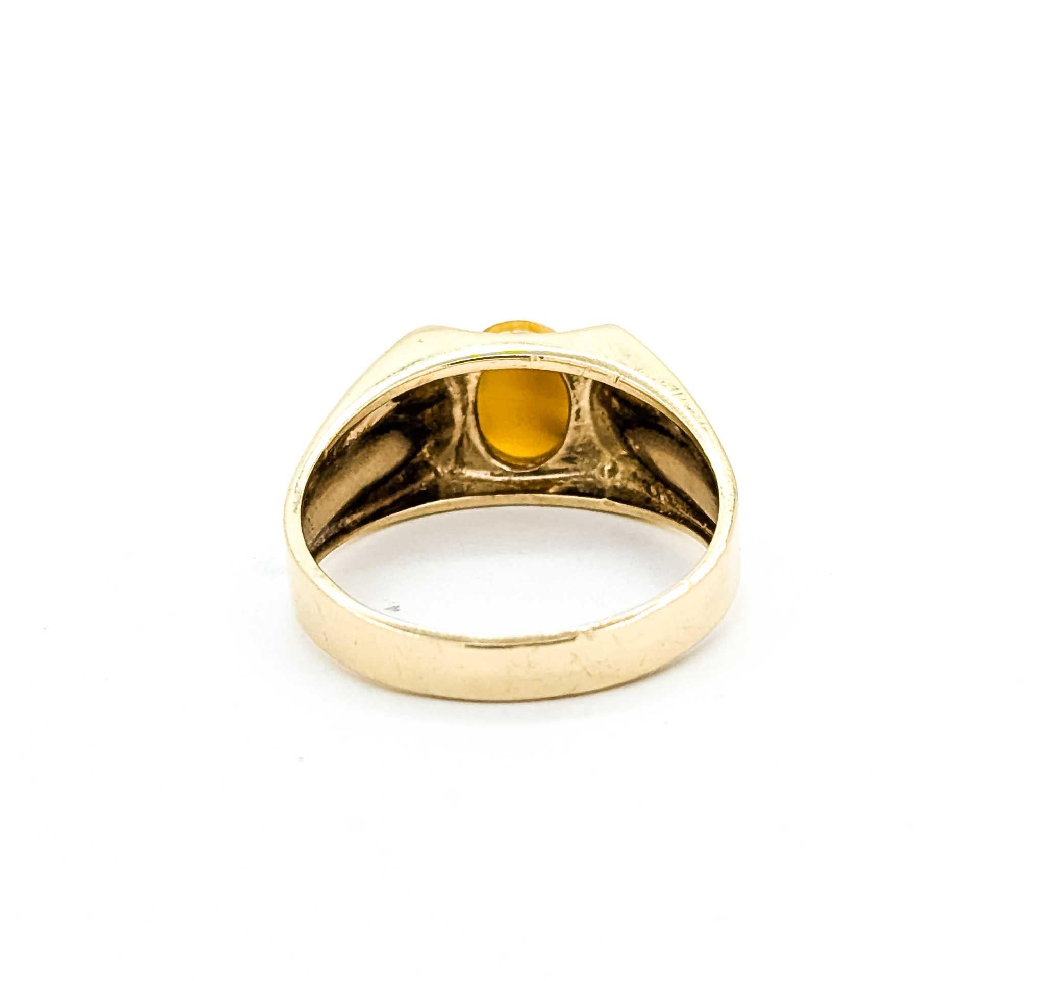 Anillo Ojo de Tigre Oro Amarillo 10K en venta 1