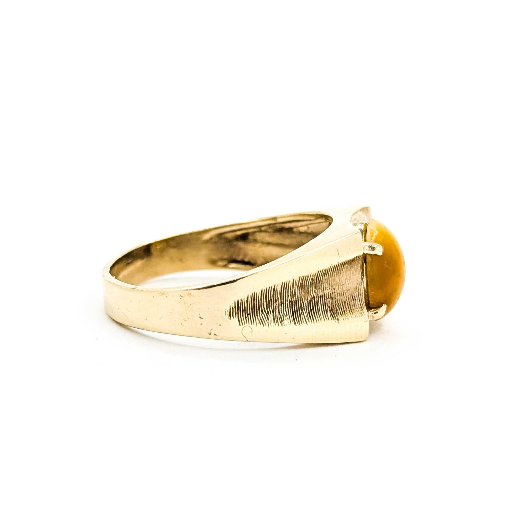 Anillo Ojo de Tigre Oro Amarillo 10K en venta 2