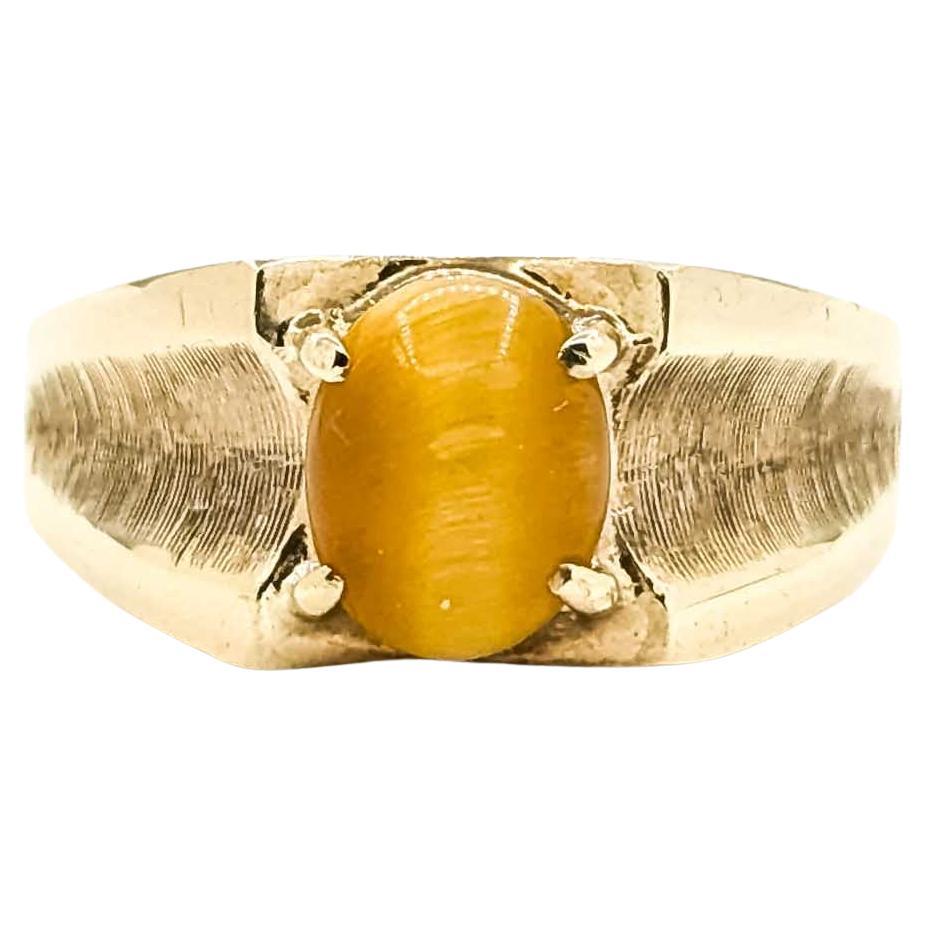 Anillo Ojo de Tigre Oro Amarillo 10K en venta