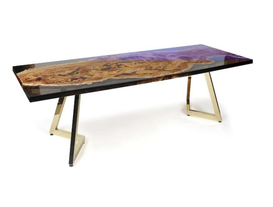 Tigerauge Couchtisch (Organische Moderne) im Angebot