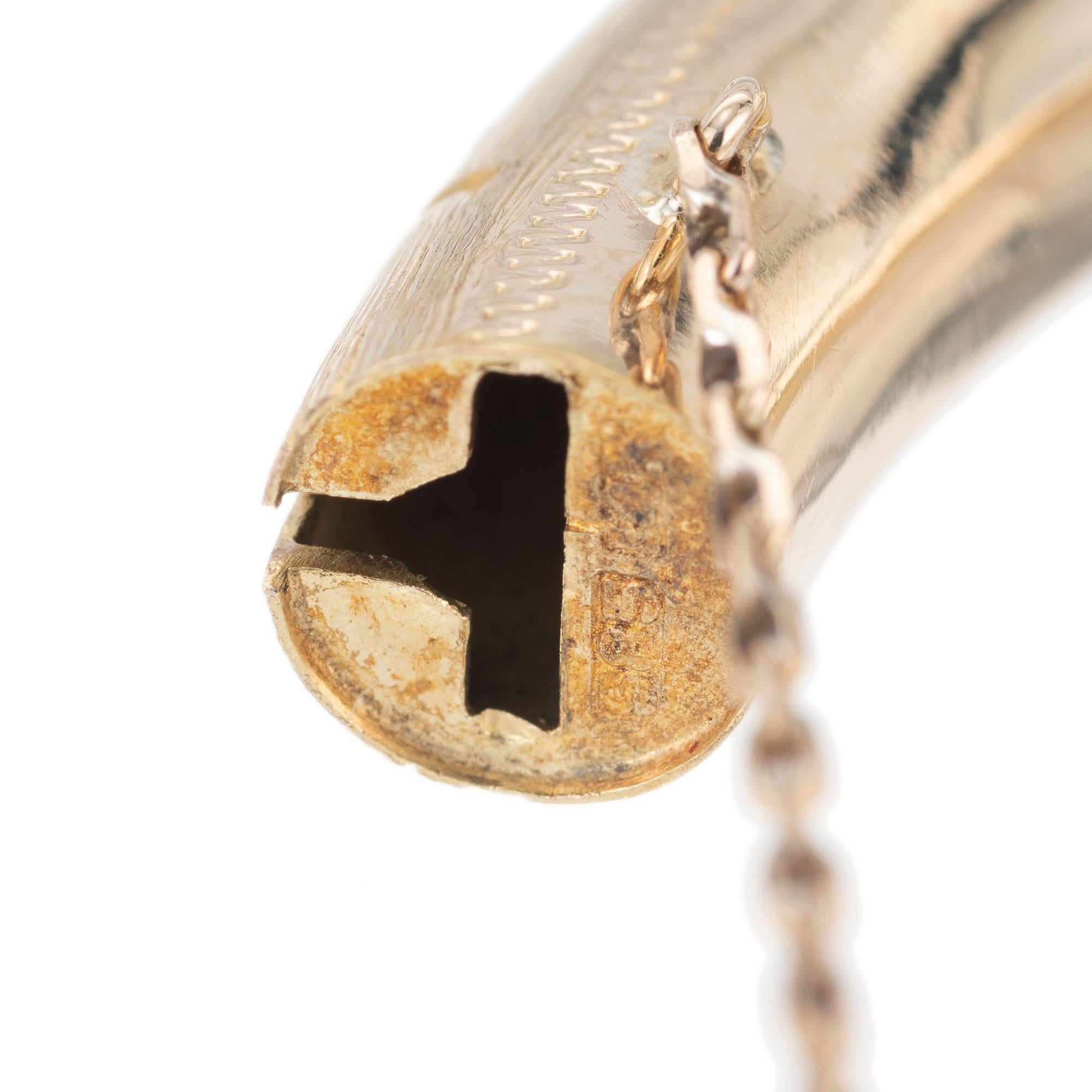 Bracelet jonc en or jaune avec œil de tigre, milieu du siècle dernier Pour femmes en vente