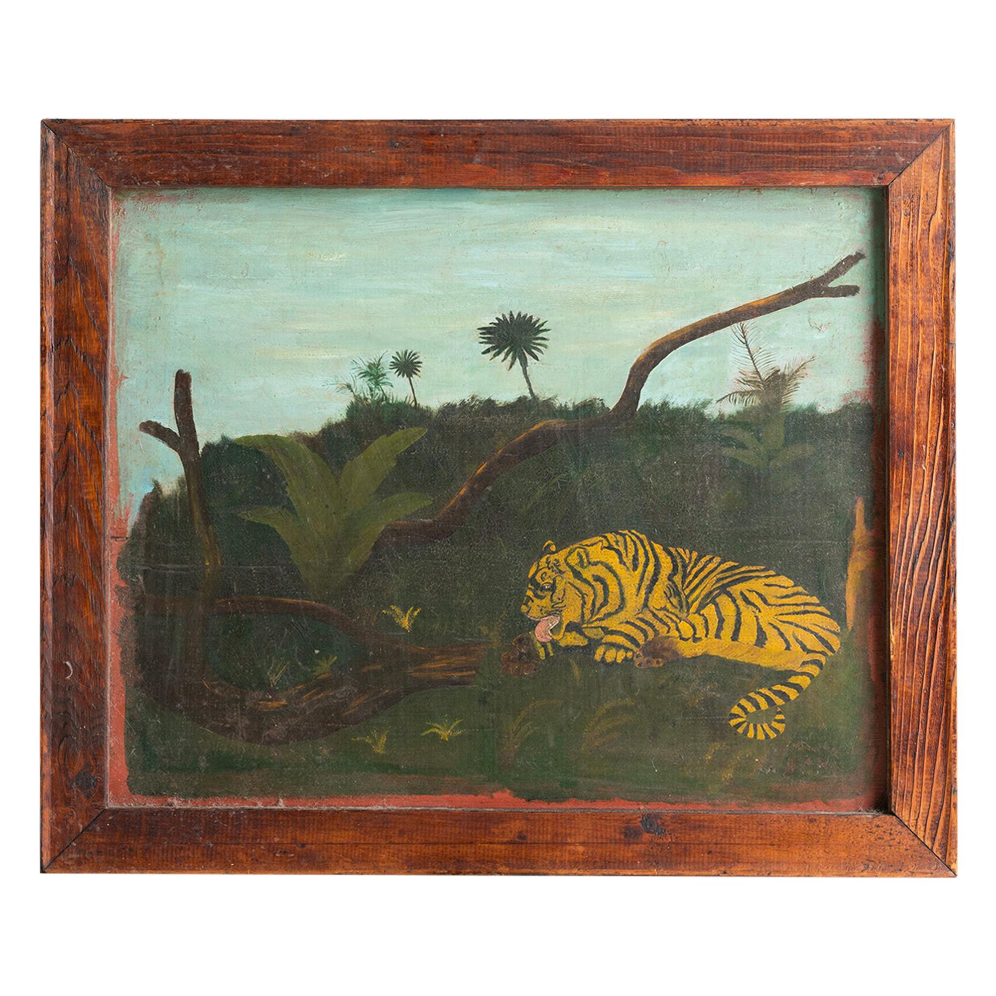 Tiger Folk Art Painting