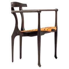 Handbemalter Tiger Gaulino Easy Sessel aus Eschenholz, limitierte Auflage von 50 Stück