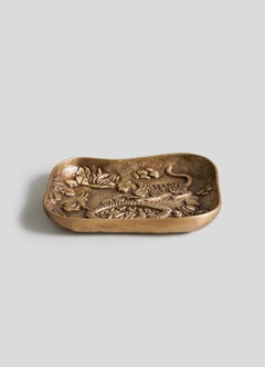 Tiger & Hare Trinket Tray in Brass, Viya by Vikram Goyal