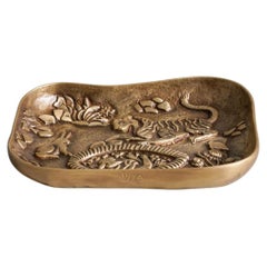 Tiger & Hare Trinket Tray in Brass, Viya by Vikram Goyal