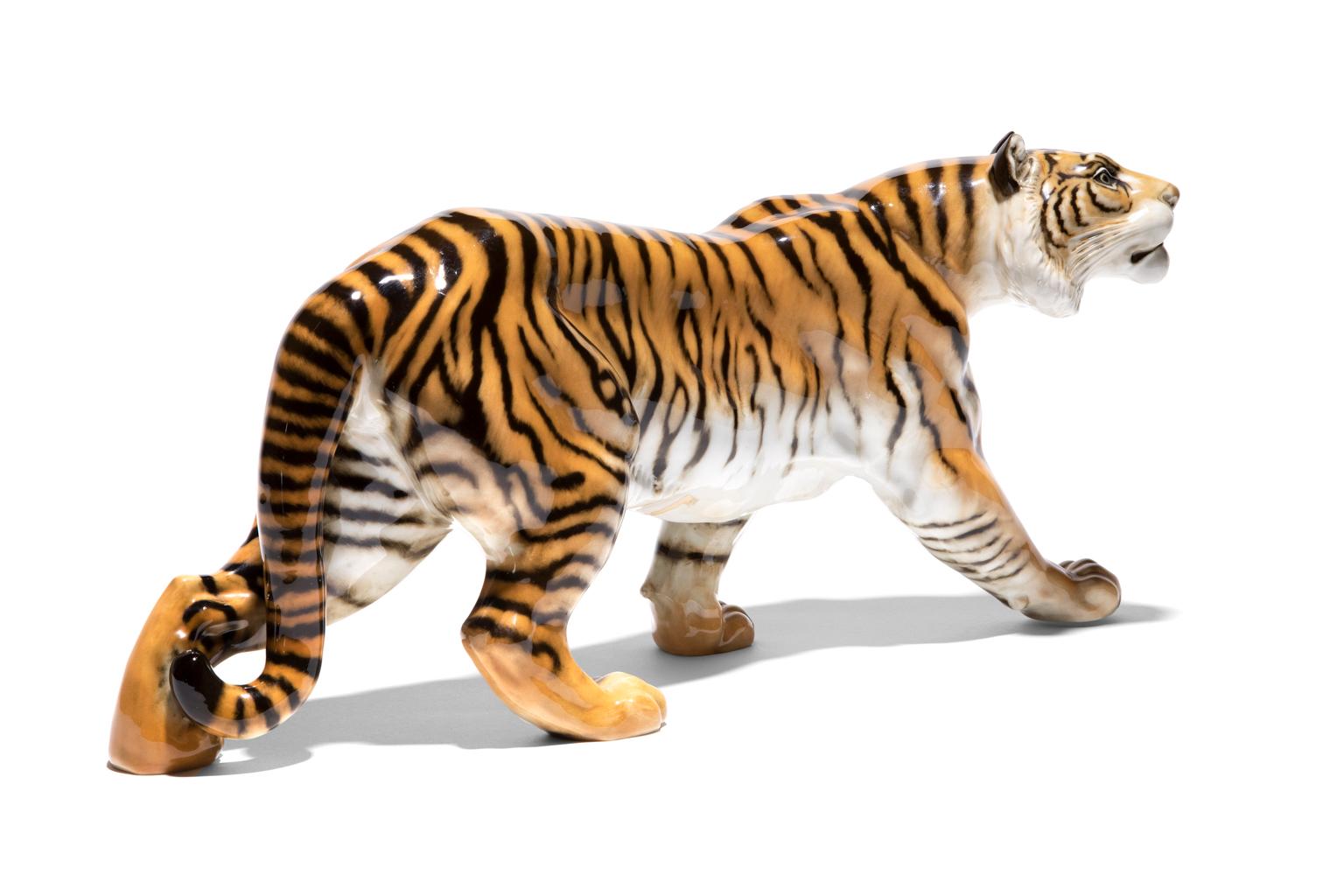 tiger porcelain figurine