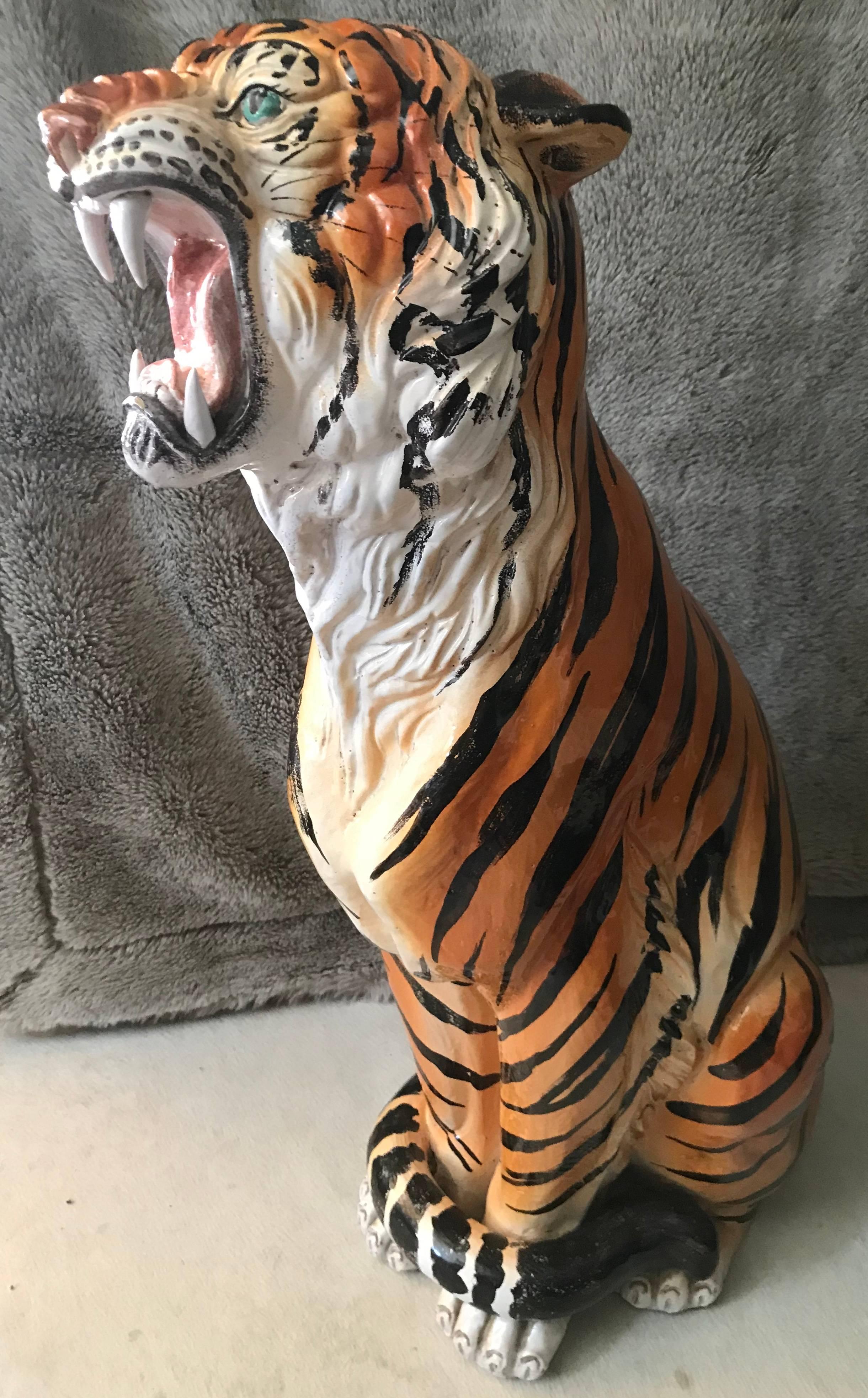Tiger in Terracotta, 1960s, Italy For Sale 1