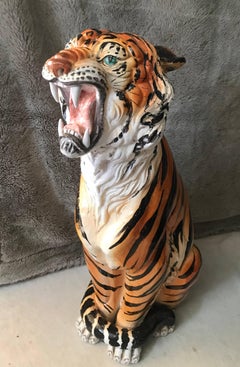 Tiger in Terracotta, 1960s, Italy