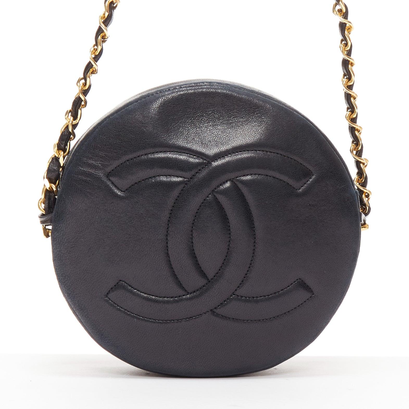 Women's TIGER IN THE RAIN CHANEL Vintage I Love You applique round crossbody chain bag For Sale