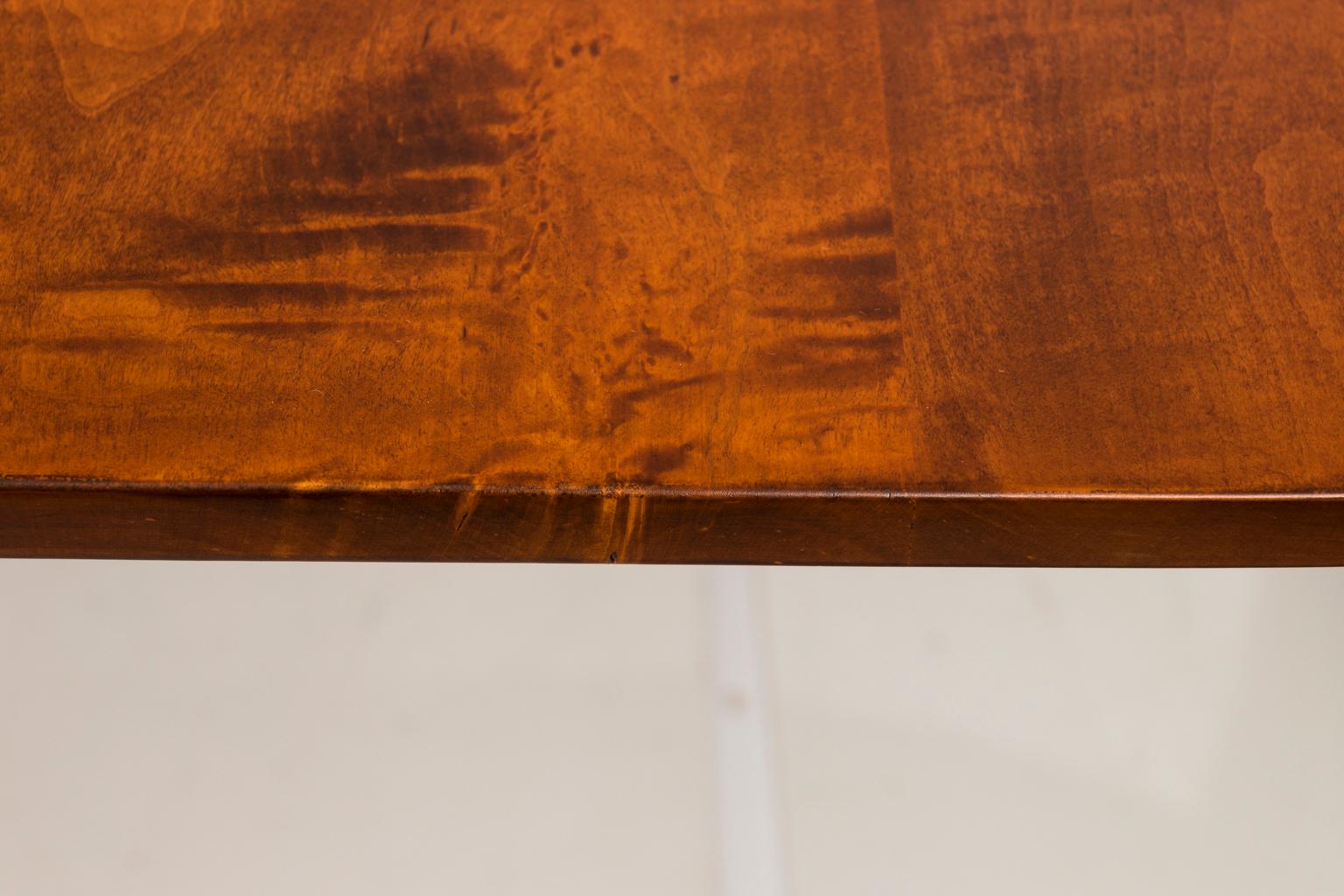 Tiger Maple Dining Room Table by David Lefort, circa 2000 4