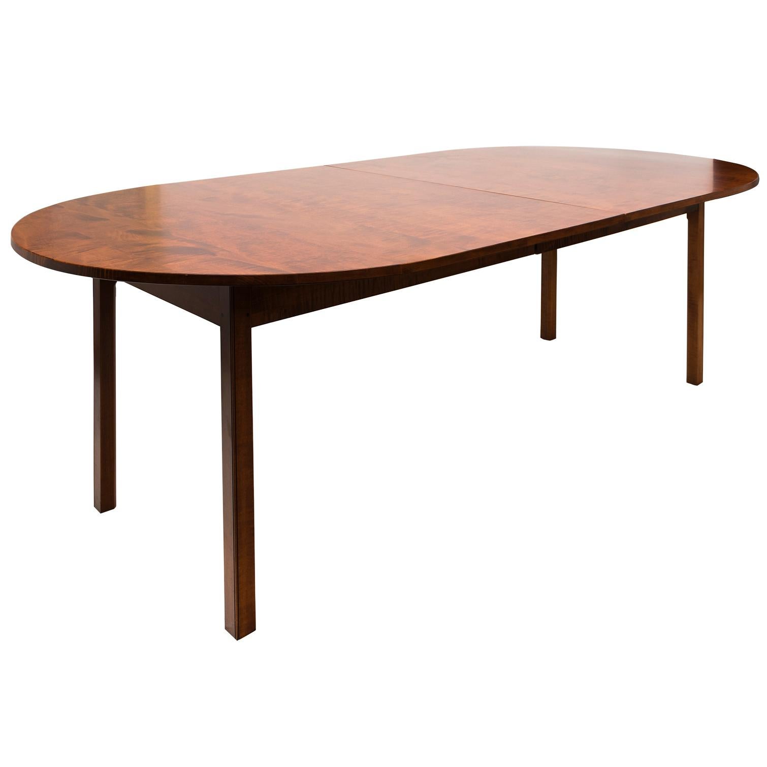 Tiger Maple Dining Room Table by David Lefort, circa 2000