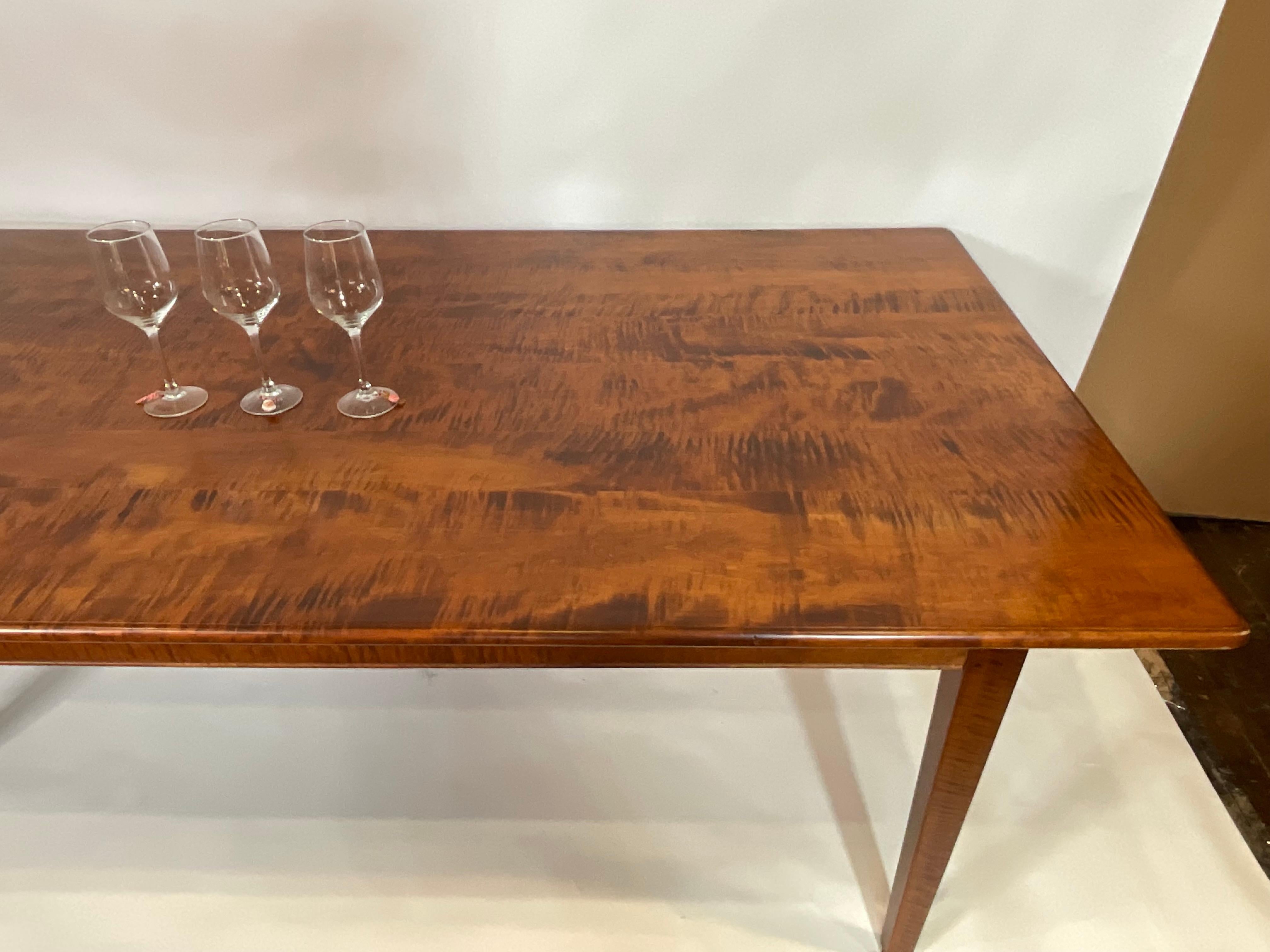Tiger Maple Dining Table For Sale 1
