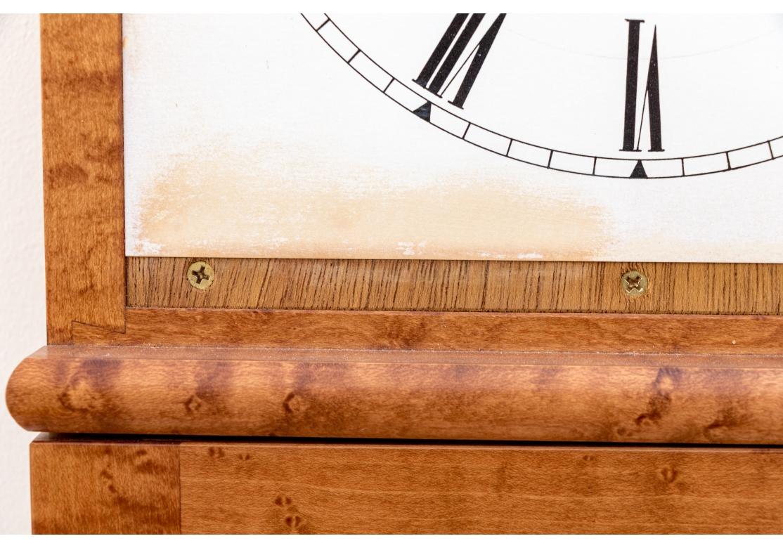 Tiger Maple Framed Wall Mounted Clock By Ian Ingersoll For Sale 2