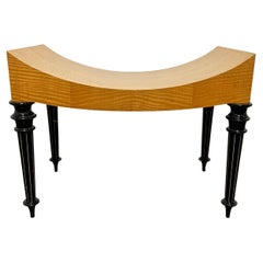 Tiger Maple Postmodern Studio Craft Bench in the Biedermeier Style