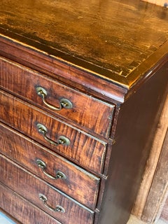 Tiger Maple Tall Chest, American 18th Century