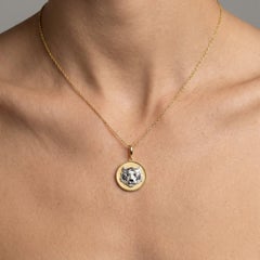 Tiger Medallion 14K (oder 18k auf Anfrage) Gelbgold Anhänger Halskette