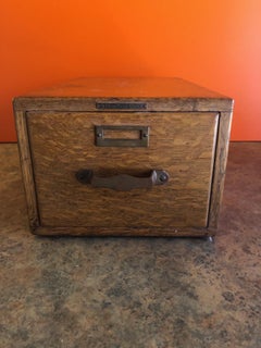 Tiger Oak Card Catalog Box by Library Bureau Makers