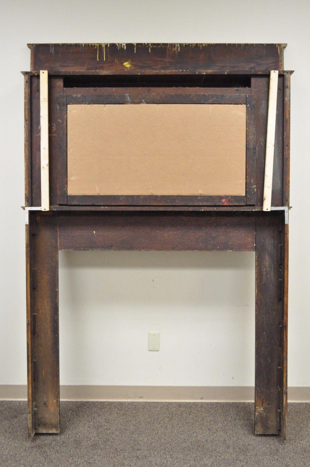 Tiger Oak Fireplace Mantel Surround Mirror Architectural Salvage 5