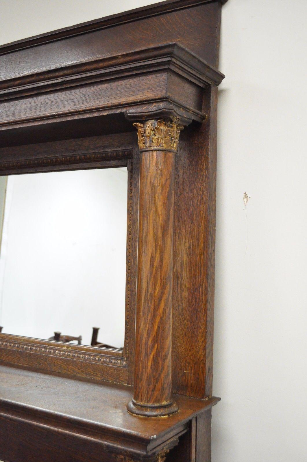 antique fireplace mantels with mirrors
