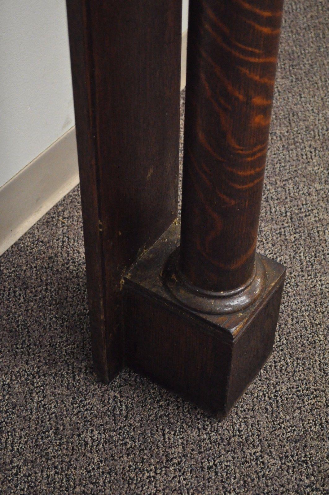Tiger Oak Fireplace Mantel Surround Mirror Architectural Salvage 1