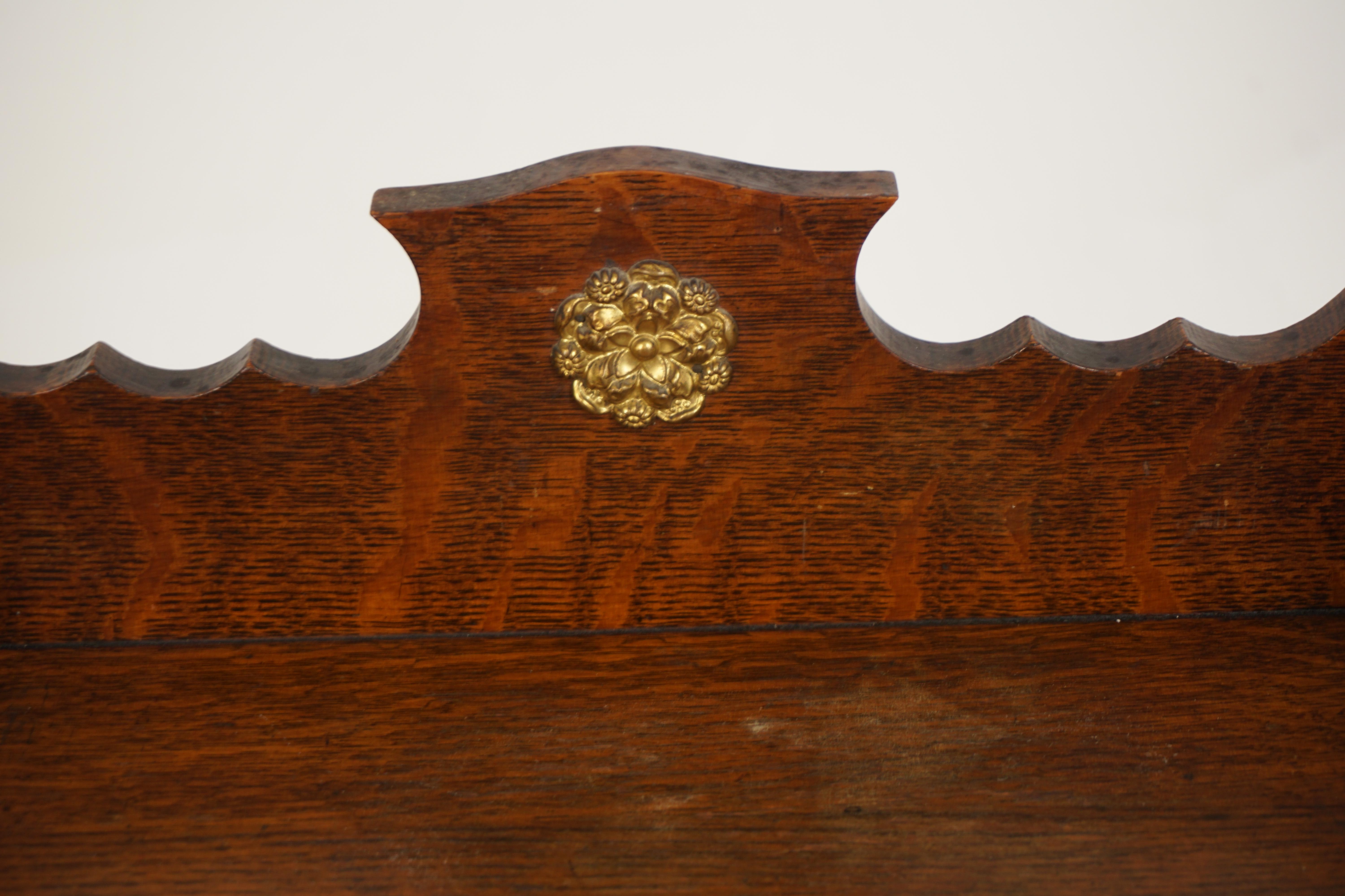 Early 20th Century Tiger Oak Open Sheet Music Cabinet, Bookcase, File Cabinet, American 1910, B2901