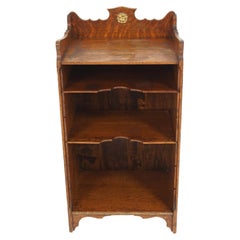 Antique Tiger Oak Open Sheet Music Cabinet, Bookcase, File Cabinet, American 1910, B2901