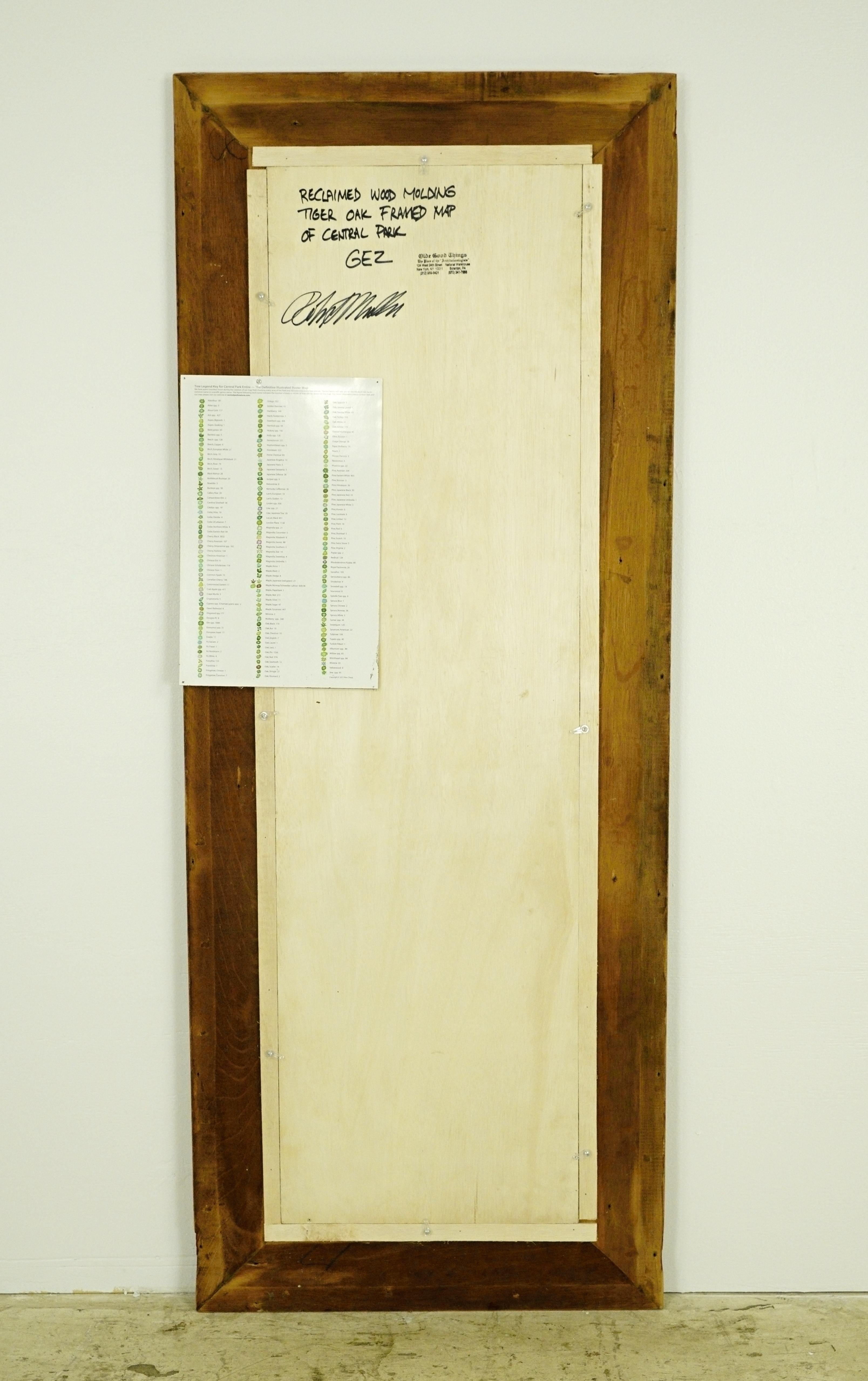 Tiger Oak Wood Molding Framed Central Park Print 2
