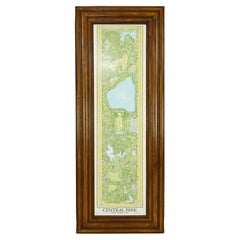 Tiger Oak Wood Molding Framed Central Park Print