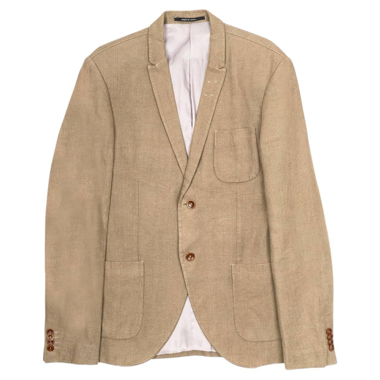 Tiger of Sweden Herren-Blazer aus braunem Leinen, IT50, M/L, ca. 2010 im Angebot