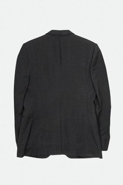 Tiger of Sweden Herren-Blazer mit grauem Karomuster, M/L, Polyester-Woll-Mischung