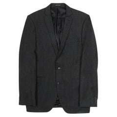 Tiger of Sweden Herren-Blazer mit grauem Karomuster, Größe M/L, taillierte Passform