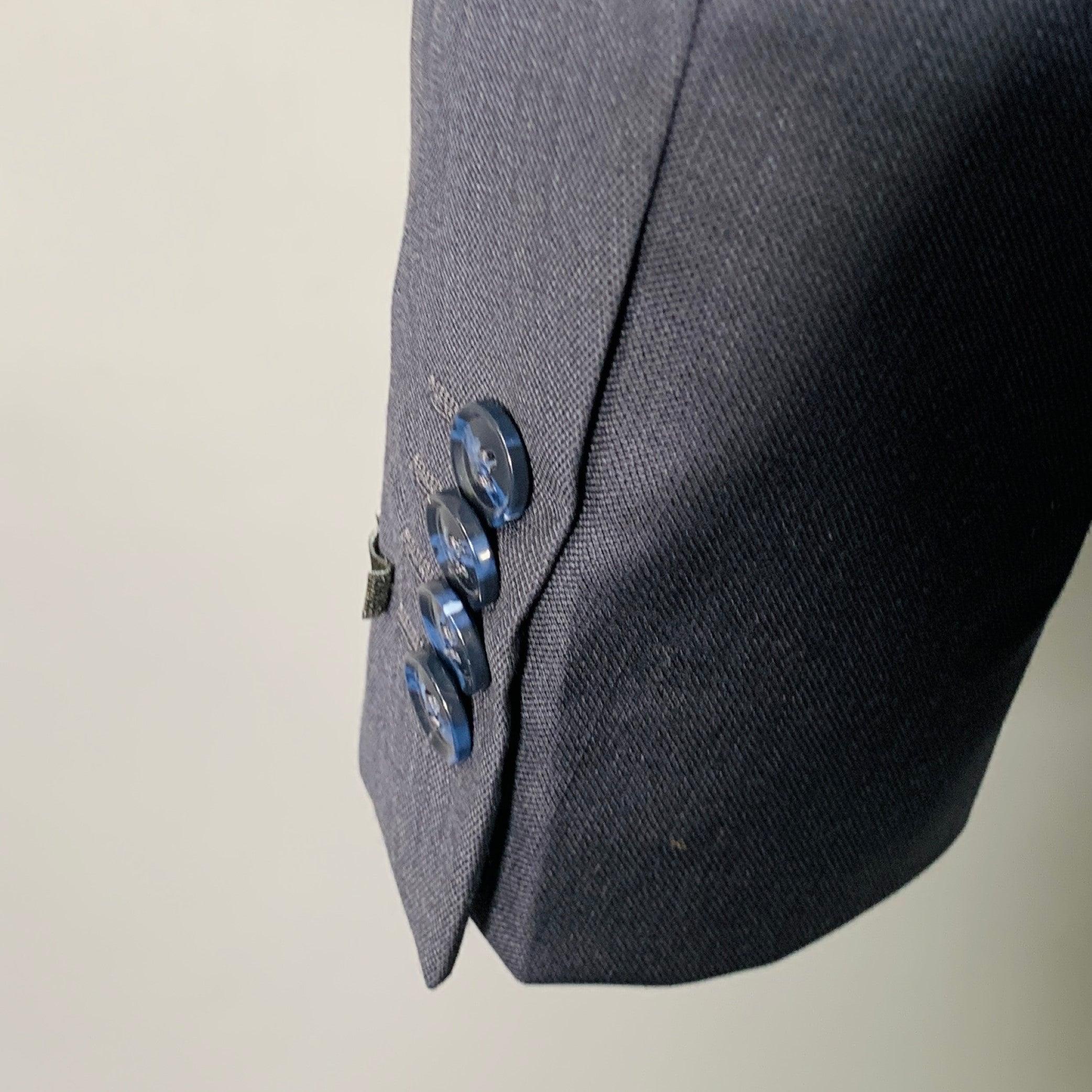 TIGER of SWEDEN Size 46 Navy Wool Notch Lapel Sport Coat In Excellent Condition For Sale In San Francisco, CA