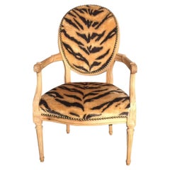 Tiger Print Arm Chair 