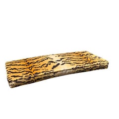 Tiger Print Bench or Settee Box Cushion in the Style of Scalamandre Belgium
